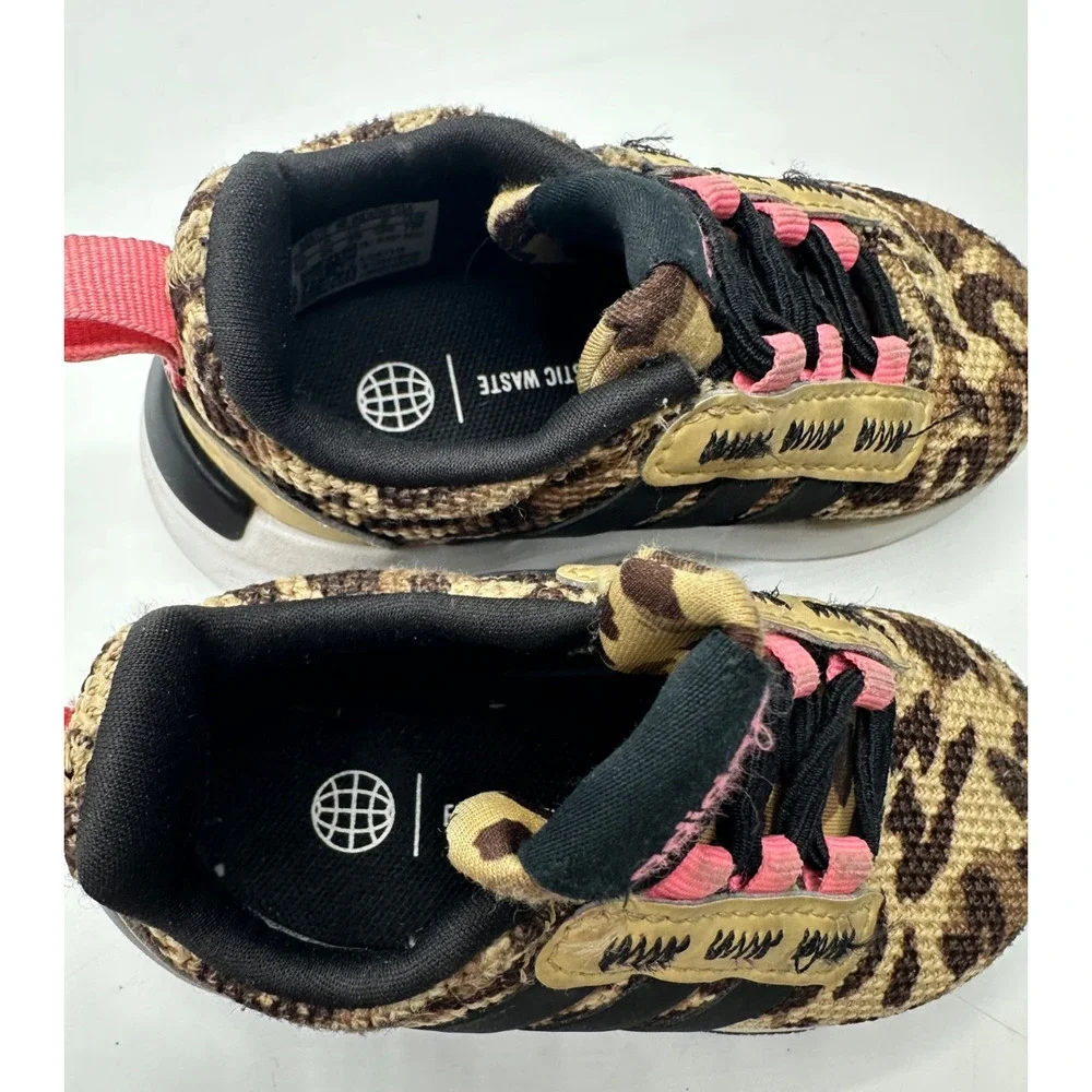 Adidas Leopard Cheetah Pink Childrens Trainers 5K Racer TR 21 Size 5